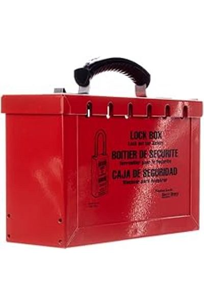 DERİK Master Lock Ml498A Steel Group Security Box, Red, 25.9 cm X 23.4 cm X 10.7 cm