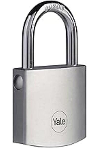 STOREMAX Yale Y120B/40/125/1 - 40 mm Dmu Chrome Plated Padlock - High Protection - Boron Ring - 3 Key