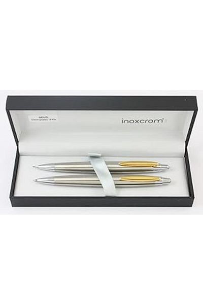 Qedii Inoxcrom: Zeppelin Series Mo Gold Clip Ballpoint Pen + Versatil Pen