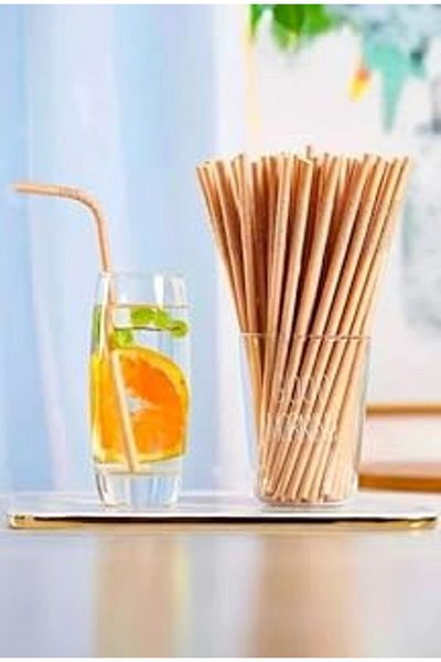 Hepta Collection Bellows Kraft Paper Straw 200 Pieces