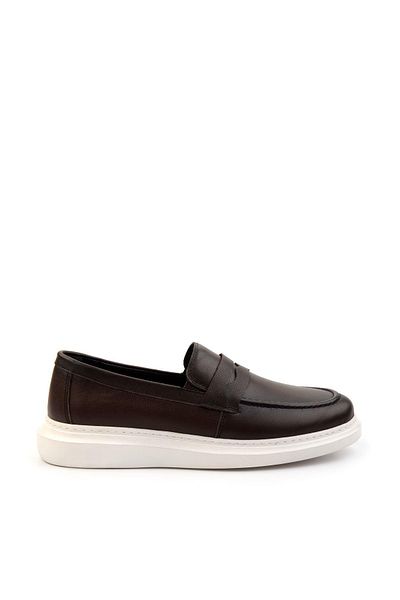 Bambi Brown Leather Men's Casual Shoes E 01081010103