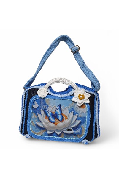 zelart Crochet Knitted Detailed Leather Shoulder Bag, Handmade Special Design...