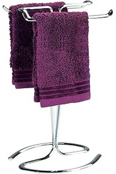 Hepta Collection رف مناشف Interdesign Bosphorus 55658es، فولاذ، فضي، قطعتان