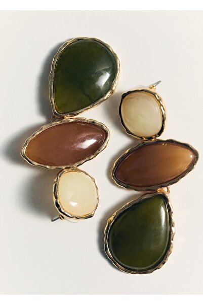 MANGO Woman Náušnice s korálkovými vložkami