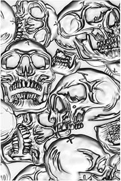 Hepta Collection Sizzix 3d texture fades embossing folder by tim holtz-skulls