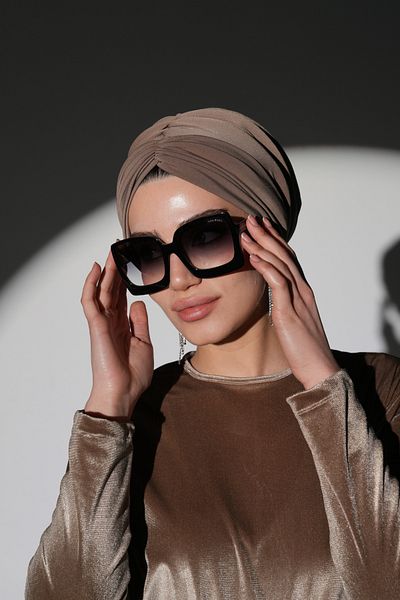 Ambargo Silk Sandy Fabric - Hijab Bonnet, Cotton Combed Cotton Lining and Lycra Fully Padded
