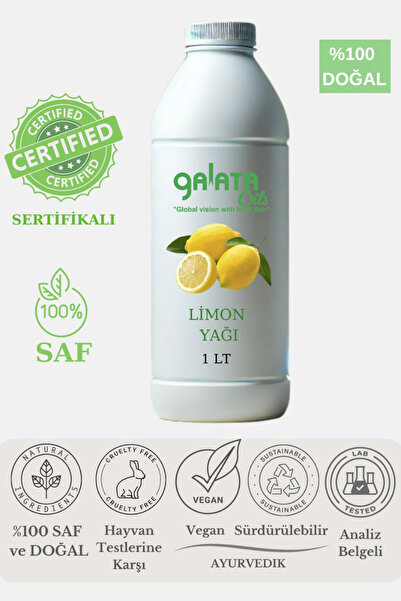 Galata Oils Limon Uçucu Yağı (LEMON ESSENTİAL OİL)%100 Saf Ve Doğal 1 LT