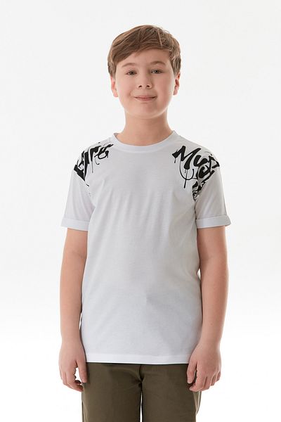 Fulla Moda Text Printed Crew Neck Boy's T-Shirt