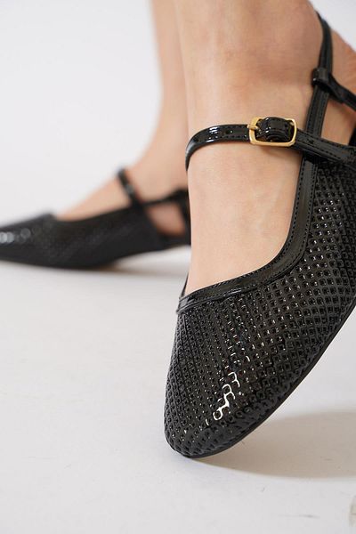Moda Pie Sandale de damă din piele neagră - Yedas cu împânzire elastică