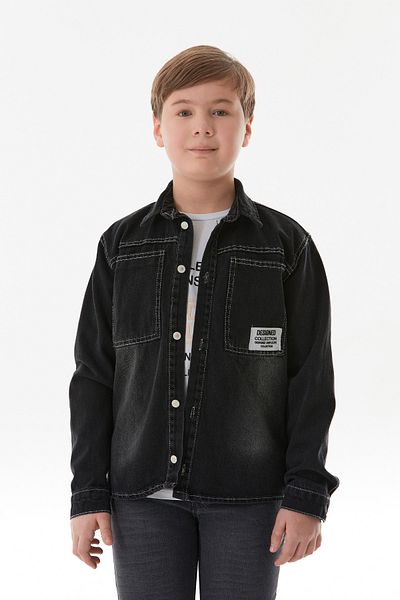 Fulla Moda Text Printed Pocketed 2 Piece Boy's Suit