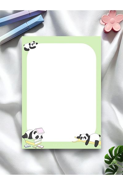 Mirya Notes A5 Panda Patterned Notepad - Notepad