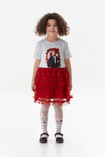 Fulla Moda Polka Dot April 23 Girl's Tuu Skirt