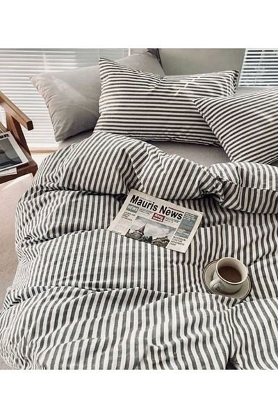 Pamuku COTTON DOUBLE STRIPE DUVET COVER SET