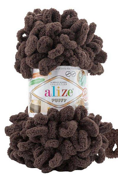 Alize (5 Pieces) New Colors Puffy Hand Knitting Yarn Without Crochet Without Needles