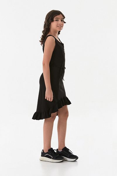 Fulla Moda Φόρεμα κοριτσιού με βολάν με γραβάτα μέσης