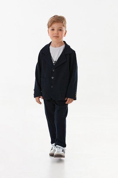 Fulla Moda Necklace Printed 3 Piece Boy's Suit
