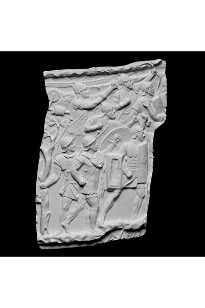 CharmFancy Antik Trajan Sütunu [CXV] Roma Askerleri Saldırıyor Büst Heykel Bi...