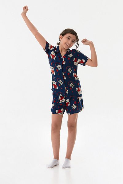 Fulla Moda Teddy Bear Patterned Girls' Pajama Set