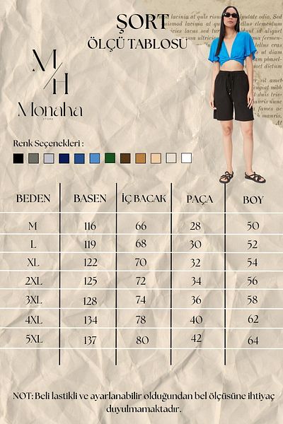 MONAHA Women's White Loose Cut Cotton Shorts - Linen, Elastic Waist, High Waist Monaha