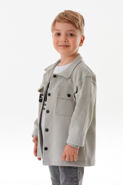 Fulla Moda Yazı Baskılı Çıtçıtlı 3 Lü Erkek Çocuk Takım