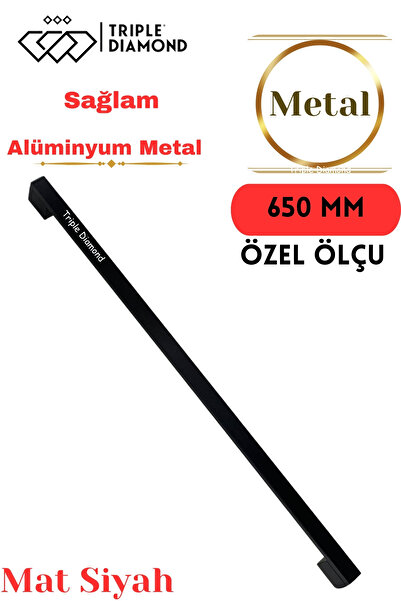 Triple Diamond 650 mm Metal Mat Siyah Kulpları Mutfak Dolap Çekmece  Mobilya ...