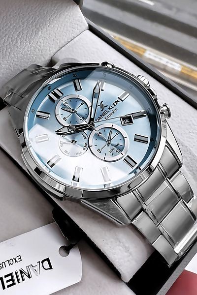 Daniel Klein Exclusive Men Wristwatch 3 Atm Waterproof Gumus Color Steel Band Gift Bracelet Dke2118C3