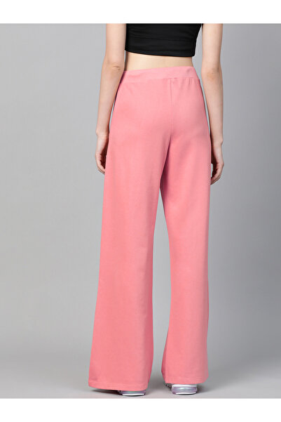 Sassafras By Styli Mid Rise Wide Leg Terry Track Pants