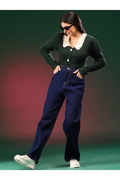 Kotty By Styli High-Rise Straight Fit Jeans