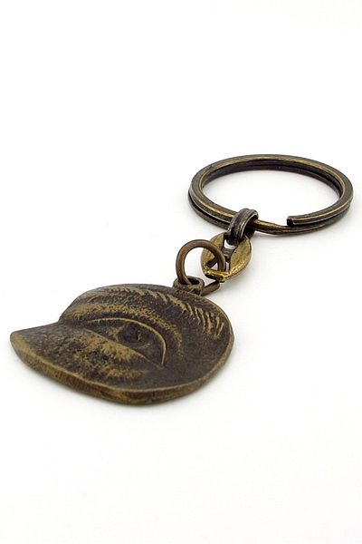 Solfera All Seeing One Eye Antique Yellow Metal Keychain Kc247