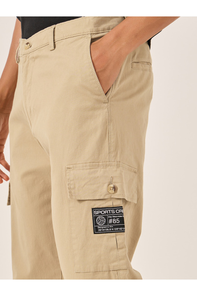 Styli Relaxed Fit Cargo Pants with Badge Detail