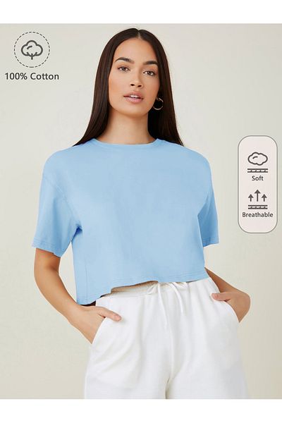 Kotty By Styli تي شيرت قصير الأكمام كبير الحجم