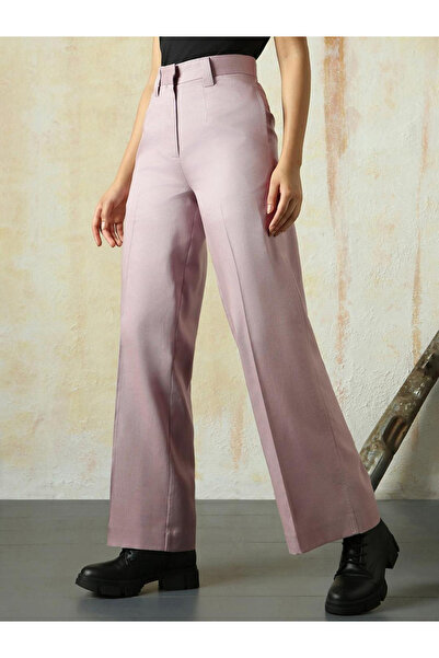 High Star By Styli Solid High Rise Wide Leg Trousers