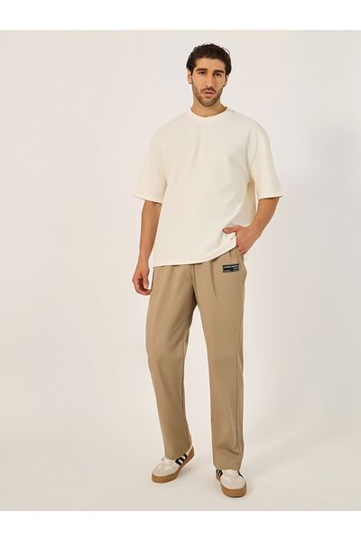 Styli Patch Detail Relaxed Fit Twill Joggers