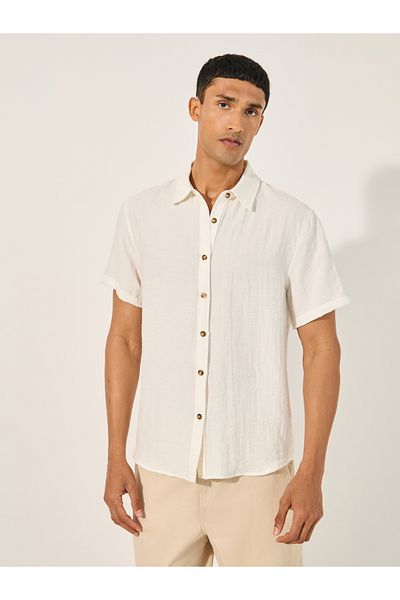 Styli Plain Short Sleeves Relaxed Fit Shirt