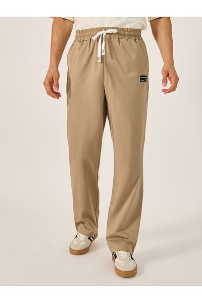 Styli Patch Detail Relaxed Fit Twill Joggers
