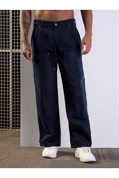 Mascln Sassafras By Styli Mid Rise Carpenter Fit Jeans