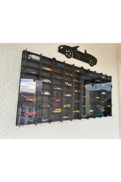 CrDesign PLEKSİ KAPAK 100 LÜ OYUNCAK ARABA RAFI