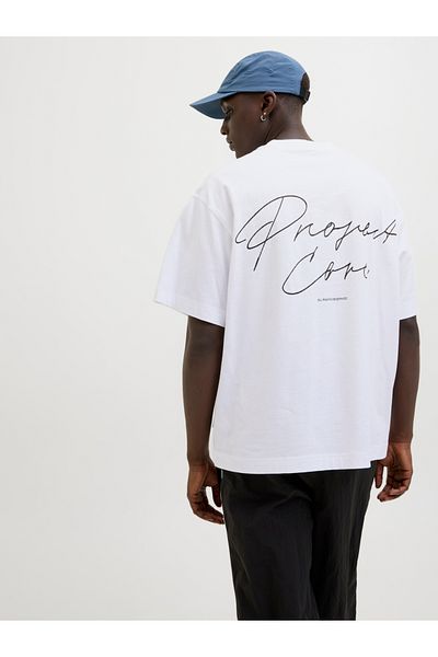 Jack & Jones Slogan Print Crew Neck T-Shirt