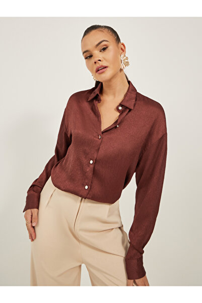 Styli قميص كبير الحجم بأكمام طويلة ومحكم