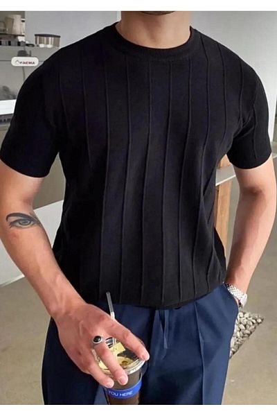 LC Waikiki Crew Neck Short Sleeve Striped Men's Summer T-Shirt