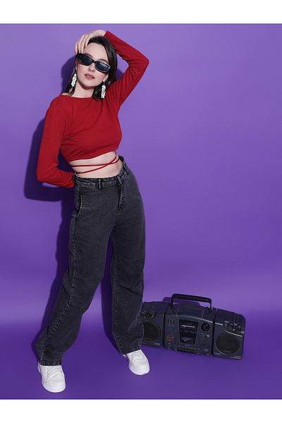 Kotty By Styli High-Rise Straight Fit Jeans