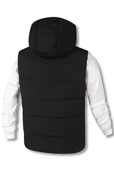 LF LAST FASHION Φουσκωτό γιλέκο με κουκούλα με φερμουάρ και γέμιση ινών 2025