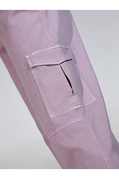 Hubberholme By Styli Solid High Rise Cargo Pants