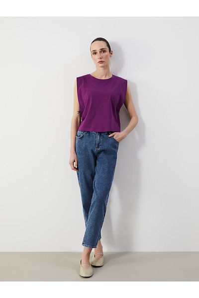 LC Waikiki Tricou de damă cu decolteu rotund de sezon nou - S5I274Z8