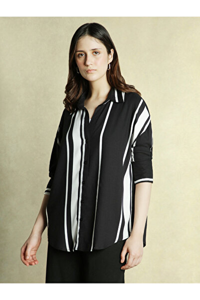 Dennis Lingo By Styli Striped Longline Oversized Shirt