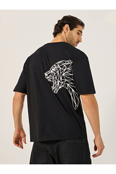 Styli تي شيرت كبير الحجم بطبعة نمر