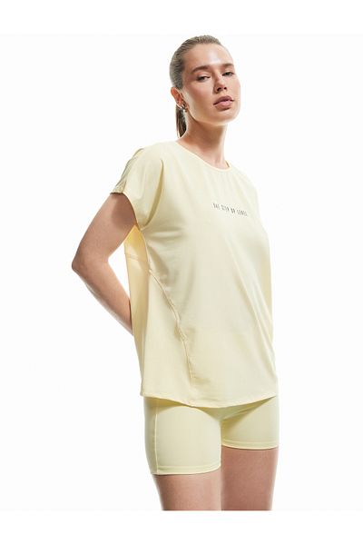 Koton Tricou sport cu imprimeu cu decolteu și mucegai confortabil