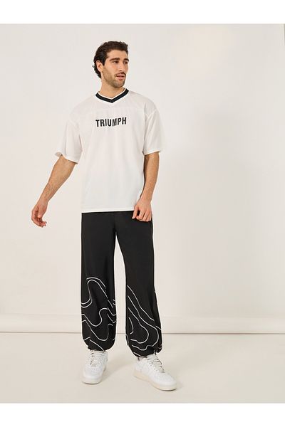 Styli Varsity Print Boxy Fit T-Shirt