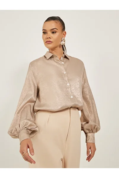 Styli Plain Balloon Sleeves Regular Fit Shirt
