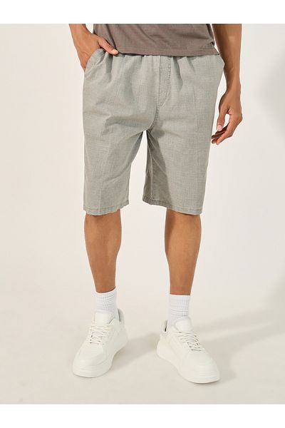 Styli Plain Loose Fit Shorts with Belt Loops